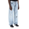 "oversized jeans with destroyed