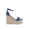 denim barocco wedge sandals