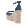 denim barocco wedge sandals