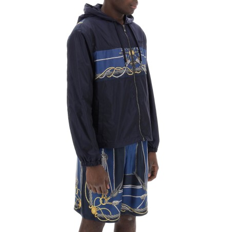 versace nautical hooded jacket