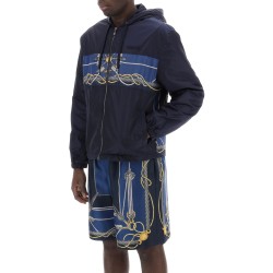 versace nautical hooded jacket