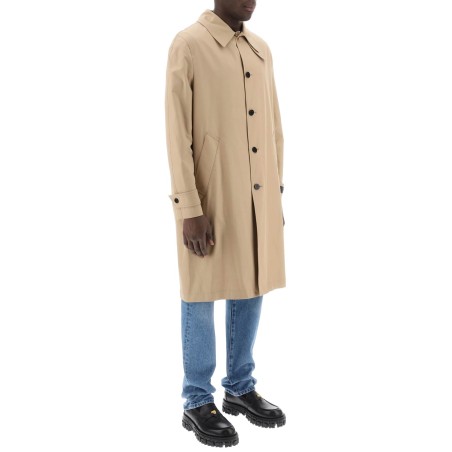 "single-breasted waterproof coat with