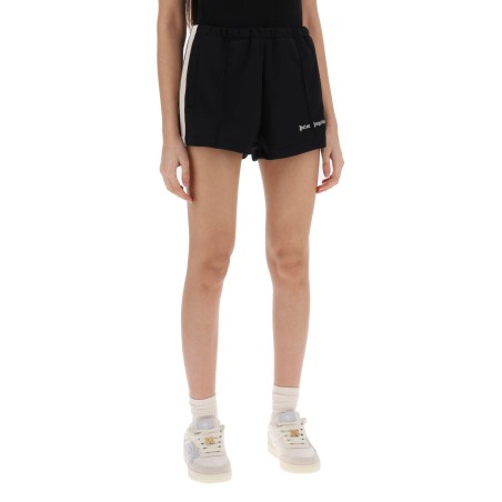 track shorts with contrast bands