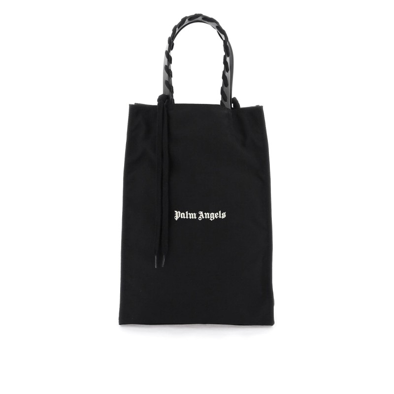 embroidered logo tote bag with