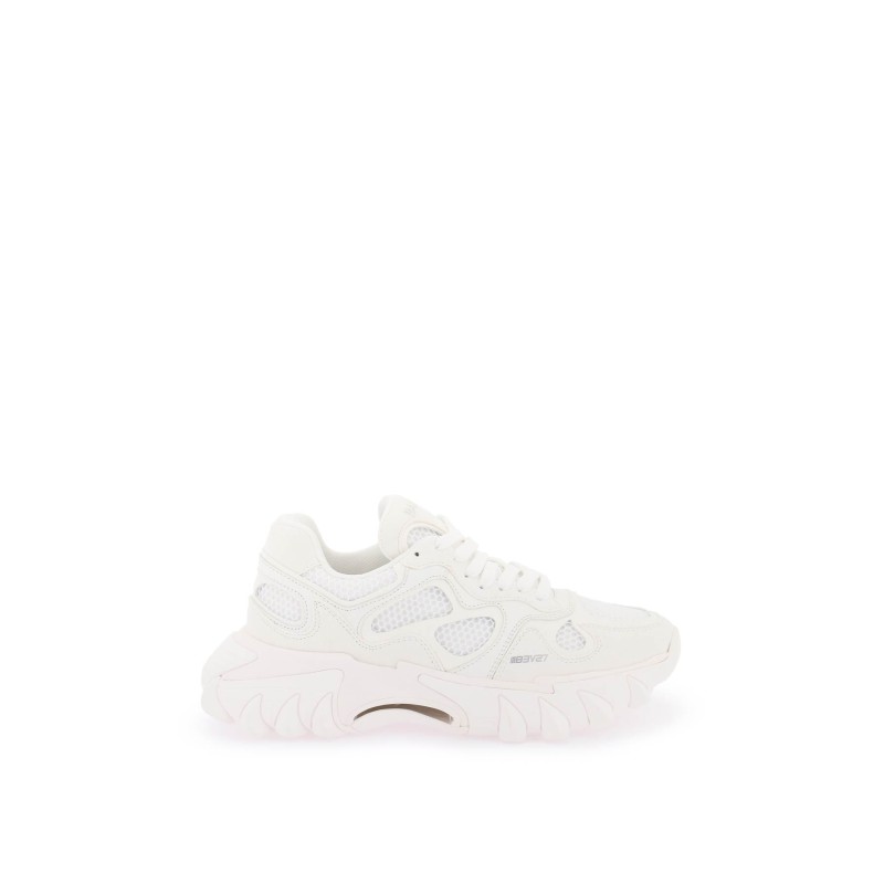 b-east leather and mesh sneakers