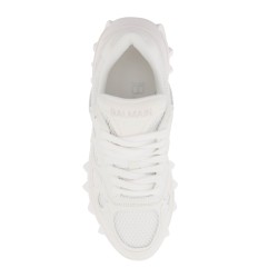 b-east leather and mesh sneakers