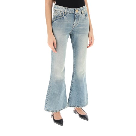 western-style crop bootcut jeans