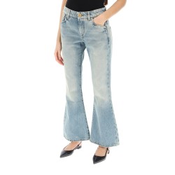 western-style crop bootcut jeans