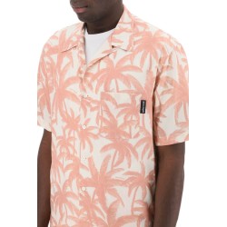 bowling shirt with palms motif