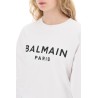 cropped sweatshirt with flocked logo