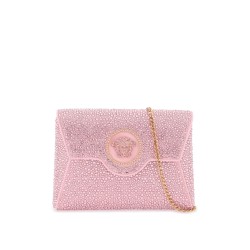 la medusa envelope clutch with crystals