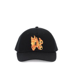 burning monogram baseball cap