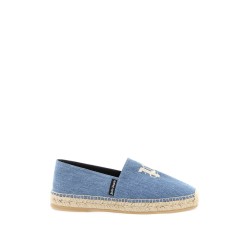 denim espadrilles with embroidered logo