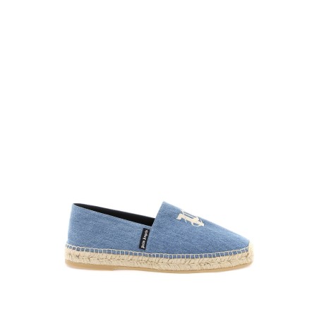 denim espadrilles with embroidered logo