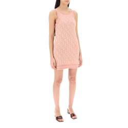 monogram knitted mini dress