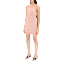 monogram knitted mini dress