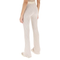 monogram pants in lurex knit