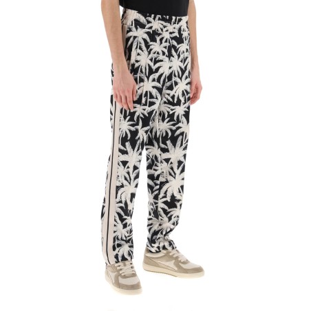 joggers with palms print