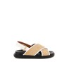 leather and raffia fussbett sandals