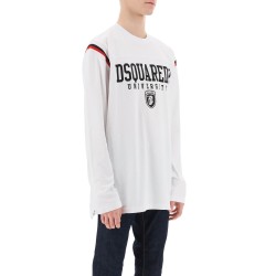 long-sleeved varsity t-shirt