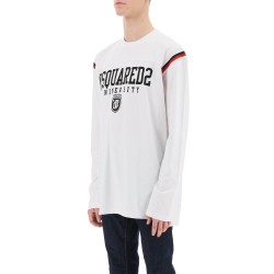 long-sleeved varsity t-shirt