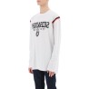 long-sleeved varsity t-shirt