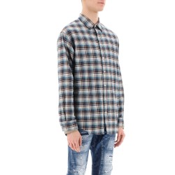 check shirt with layered sleeves