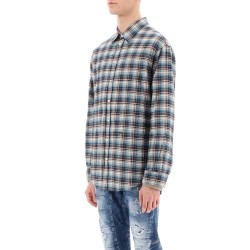 check shirt with layered sleeves