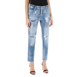 cool girl jeans in medium ice spots wash