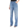 boyfriend jeans with tailored crease