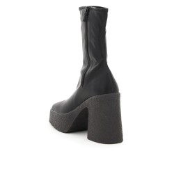 thick heel stretch boots