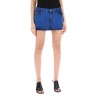 denim foam mini skirt for