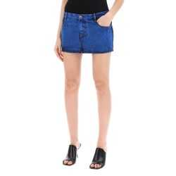 denim foam mini skirt for