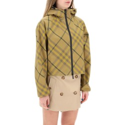 "cropped burberry check jacket"