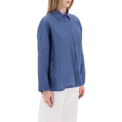 kasia linen shirt in canvas fabric