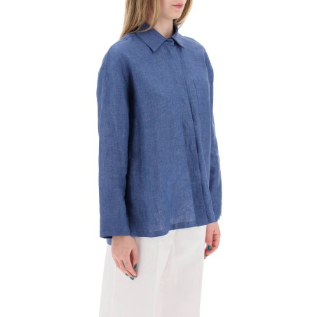 kasia linen shirt in canvas fabric