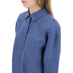 kasia linen shirt in canvas fabric