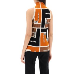 lycra® top with ff puzzle pattern