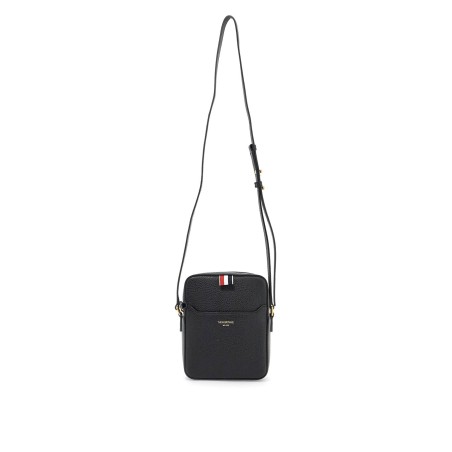 pebble grain leather vertical camera bag