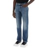 straight leg jeans with faux pocket on the back.