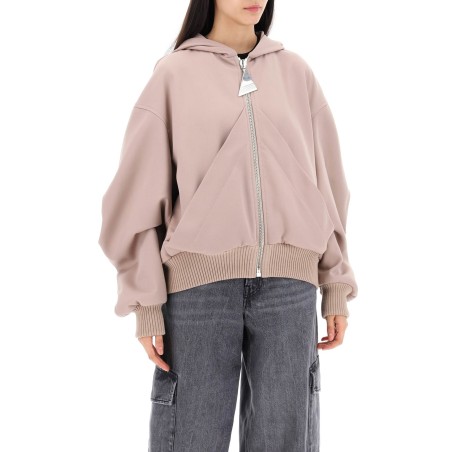 oversized hooded bomber jacket