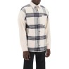 "plaid overshirt with embroidered logo