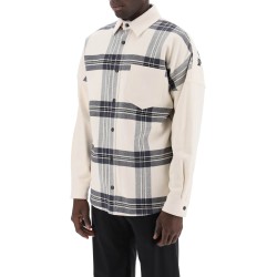 "plaid overshirt with embroidered logo