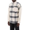 "plaid overshirt with embroidered logo