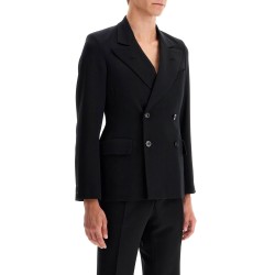 slim-fit wool jacket with a fitted waist