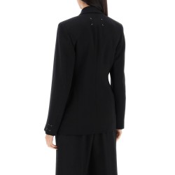 slim-fit wool jacket with a fitted waist