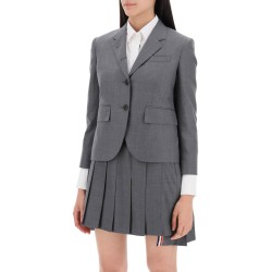 single-breasted cropped jacket in 120's wool