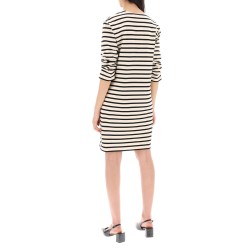 "striped cotton dress with eight