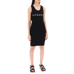 ribbed logo mini dress