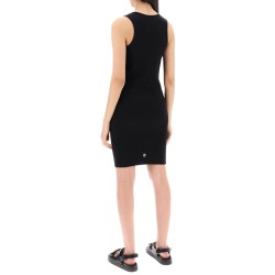 ribbed logo mini dress